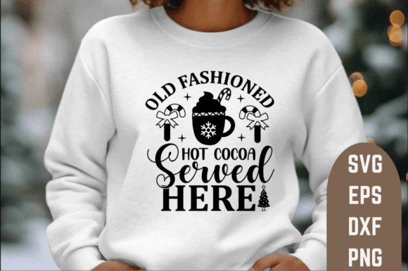 Download Old Fashioned Hot Cocoa Served Here SVG - Premium Resources