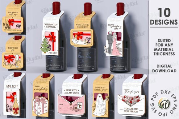 Download Bottle Neck Gift Card Holder Tag Bundle - Gift card holder Collection