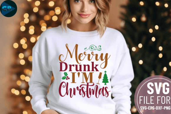 Download Merry Drunk I'm Christmas SVG Design - Premium Bundle